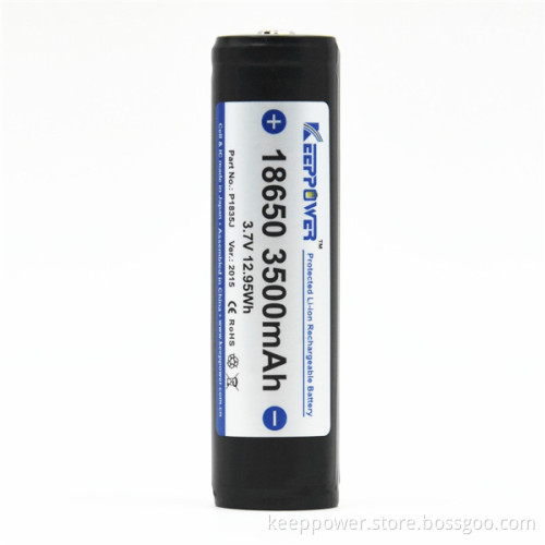 P1835J KeepPower highest capacity 3500mah18650 highest mah li-ion battery